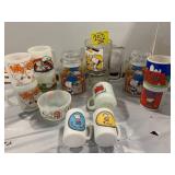 GROUP OF SNOOPY CHARACTER GLASSWARE OF ALL STYLES