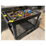 PLASTIC ROLLING WORK CART W/ HAND TOOLS,