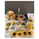 GROUP OF SUNFLOWER Dï¿½COR, FIGURINES, JIM SHORE