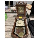 REGULATOR CLOCK, WOOD CASE MANTLE CLOCK