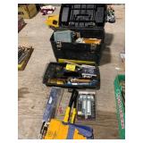 TOOLBOX FULL OF CONTENTS, WORK GLOVES, PLUMBERS
