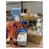 EXTENSION CORD, HALIDE LAMP, TARP, SOLAR CAPS,