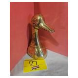 BRASS COLORED DUCK HEAD BOOK END