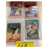 4 VINTAGE BASEBALL CARDS OF ALL-STARS