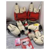GROUP OF SNOOPY THEMED PLUSH OF ALL KINDS