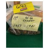 BAG OF 95% COPPER PENNIES