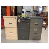 3 METAL FILE CABINETS, UNDER-DESK EXERCISER