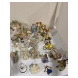 LARGE GROUP OF ANGEL FIGURINES & Dï¿½COR