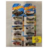 12 HOT WHEELS CARS ON CARDS - 3 APPEAR TO BE