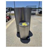 2 STAINLESS TRASHCANS