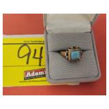 APPROX SIZE 8 925 STAMPED RING WITH WHAT LOOKS TO