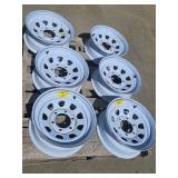 (6) 6-LUG TRAILER RIMS