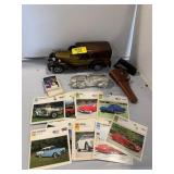 CAR THEMED FLASHCARDS, WODOEN CAR, CAR AVON