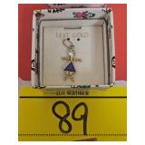 BIRTHSTONE CHARM, MARKED 14KE? ITALY AND LABELED