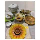 ENAMEL SUNFLOWER POTS, SUNFLOWER Dï¿½COR OF ALL