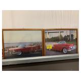 2 FRAMED CAR PRINTS