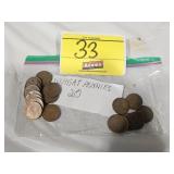 (20) WHEAT PENNIES