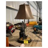 BLACK LAB & DUCK LAMP