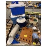 COOLERS, METAL MAILBOX, REBAR PIECES, KOBALT