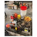 SPEED CHARGER, BUCKETS, GAS CANS, EXTENSION