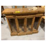 35' LONG LIGHTED GLASS-SHELF CABINET