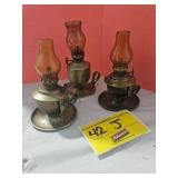 (3) OIL LAMPS