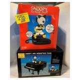 SNOOPY PHONE IN BOX, SNOOPY PIANO FIGURE IN BOX