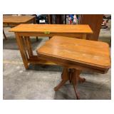 ROLLING ANTIQUE SIDETABLE, WOODEN SOFA TABLE