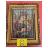 VINTAGE TRICENIUM RELIGIOUS ART SHADOWBOX.
