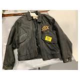 LONDON TOWNE LEATHER JACKET W/ HARLEY PATCH