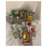GROUP OF SNOOPY CHARACTER GLASSWARE OF ALL STYLES