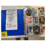 BINDER OF 162 FOOTBALL CARDS