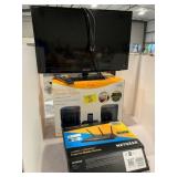 SAMSUNG SMALL TV, LIVE SPEAKER SYSTEM IN BOX,