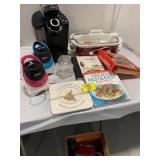 KEURIG MACHINE, COOKBOOKS, OSTER PERSONAL