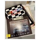 METAL MUSTANG SIGN, METAL NASCAR SIGN, WALL ART