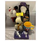 GROUP OF SNOOPY COLLECTIBLES - MUG, PLUSH, WIZARD