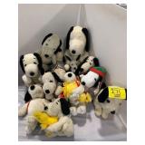 GROUP OF SNOOPY THEMED PLUSH OF ALL KINDS