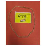 18' FIGARO CHAIN, STAMPED 14KT OVERLAY WITH