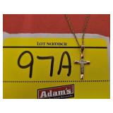 APPROX 19' PENDANT CHAIN WITH 2-TONE CROSS