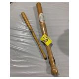 2 WOOD BASEBALL BATS / FIRE BAT