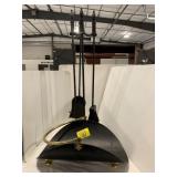 FIREPLACE CAST IRON TOOL SET, LOG BUCKET