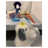 GROUP OF SNOOPY COLLECTIBLES - HUGE PLUSH UNDER