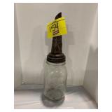 ANTIQUE GLASS OIL BOTTLE
