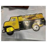 METAL NOVELTY PENNZOIL TRUCK SIGN