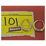 HOOP EARRINGS STAMPED 10K...NOT VERIFIED