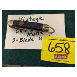 VINTAGE BSA CUB SCOUT 3-BLADE POCKET KNIFE