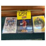 3 FOOTBALL CARDS - SANDERS, JURGENSEN, ETC