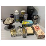 COFFEE MAKER, DIP BOWL SET, DESERT DECORATOR &