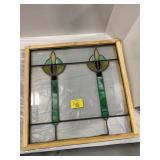 ANTIQUE STAINED GLASS WINDOW PANEL - MISSING 1