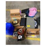 DARTBOARD, WATER CAN, PLASTIC CASES, METAL